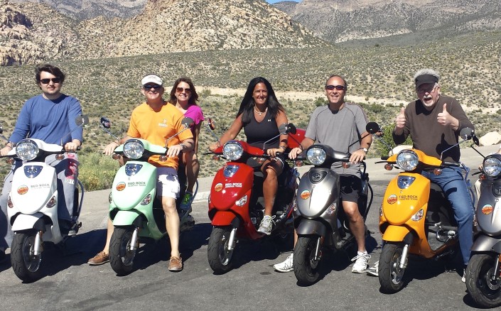 Group of Riders having fun in their Red Rock Canyon Tour